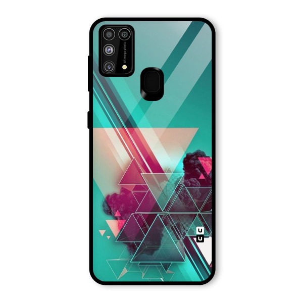Floroscent Abstract Glass Back Case for Galaxy M31