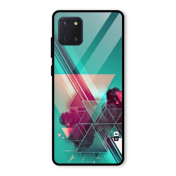 Floroscent Abstract Glass Back Case for Galaxy Note 10 Lite