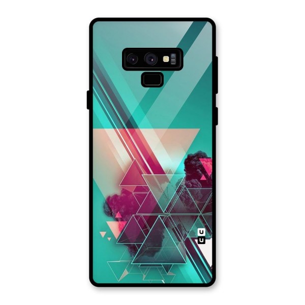 Floroscent Abstract Glass Back Case for Galaxy Note 9
