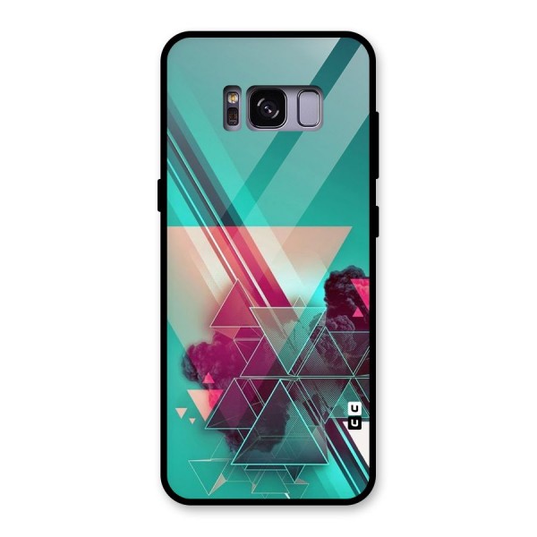 Floroscent Abstract Glass Back Case for Galaxy S8