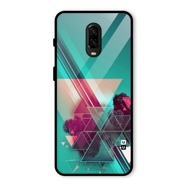 Floroscent Abstract Glass Back Case for OnePlus 6T