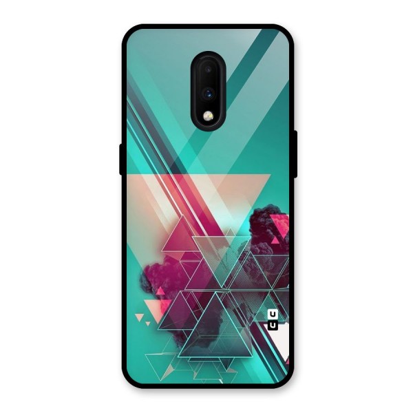 Floroscent Abstract Glass Back Case for OnePlus 7