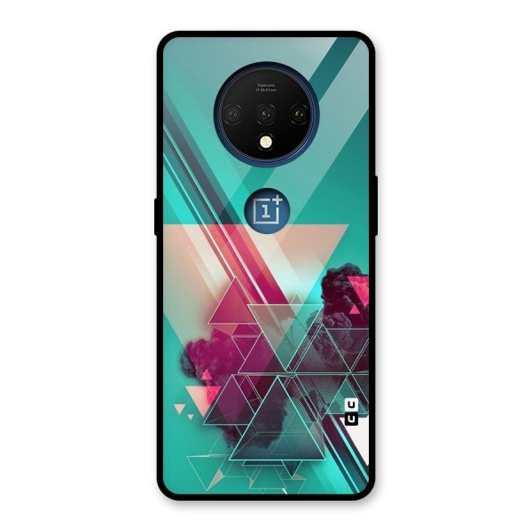 Floroscent Abstract Glass Back Case for OnePlus 7T