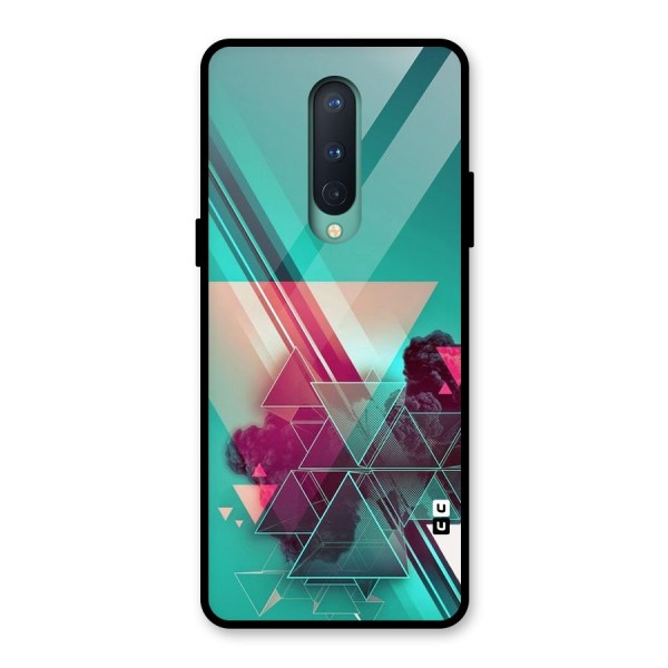 Floroscent Abstract Glass Back Case for OnePlus 8