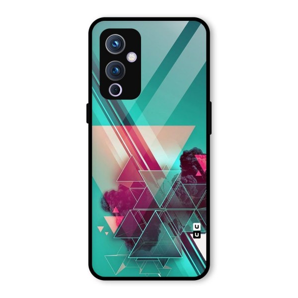 Floroscent Abstract Glass Back Case for OnePlus 9