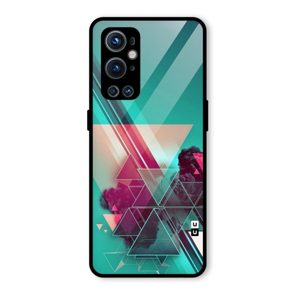 Floroscent Abstract Glass Back Case for OnePlus 9 Pro
