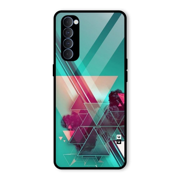 Floroscent Abstract Glass Back Case for Oppo Reno4 Pro