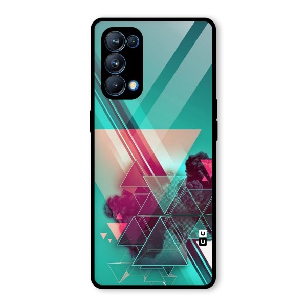 Floroscent Abstract Glass Back Case for Oppo Reno5 Pro 5G