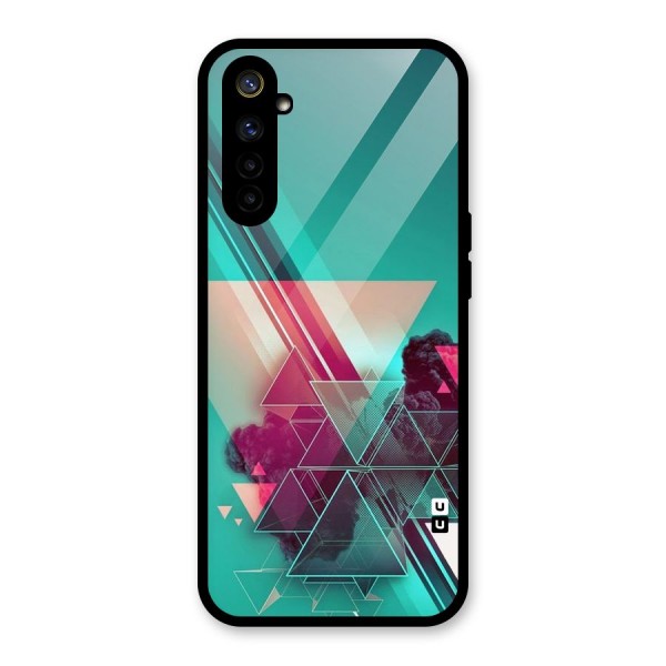 Floroscent Abstract Glass Back Case for Realme 6