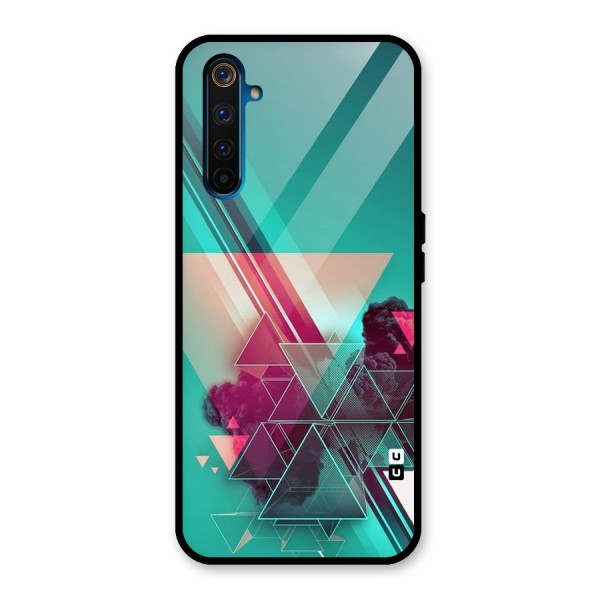 Floroscent Abstract Glass Back Case for Realme 6 Pro
