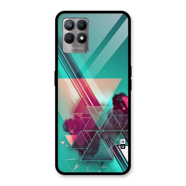 Floroscent Abstract Glass Back Case for Realme 8i