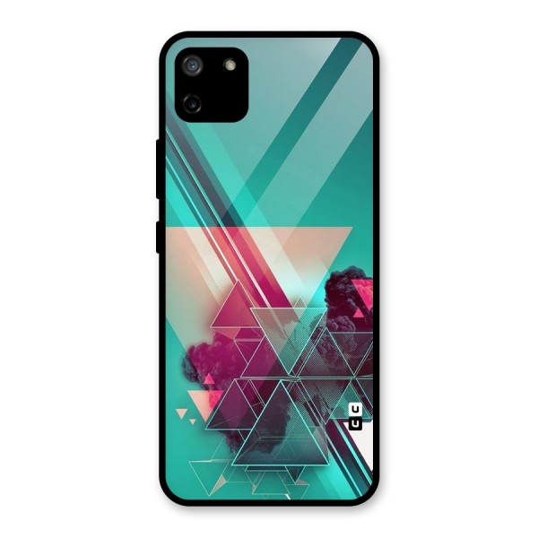 Floroscent Abstract Glass Back Case for Realme C11