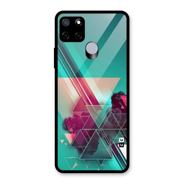 Floroscent Abstract Glass Back Case for Realme C12