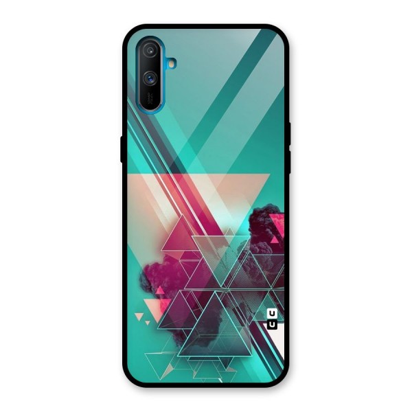 Floroscent Abstract Glass Back Case for Realme C3