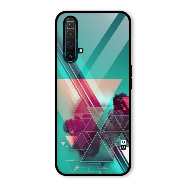 Floroscent Abstract Glass Back Case for Realme X3