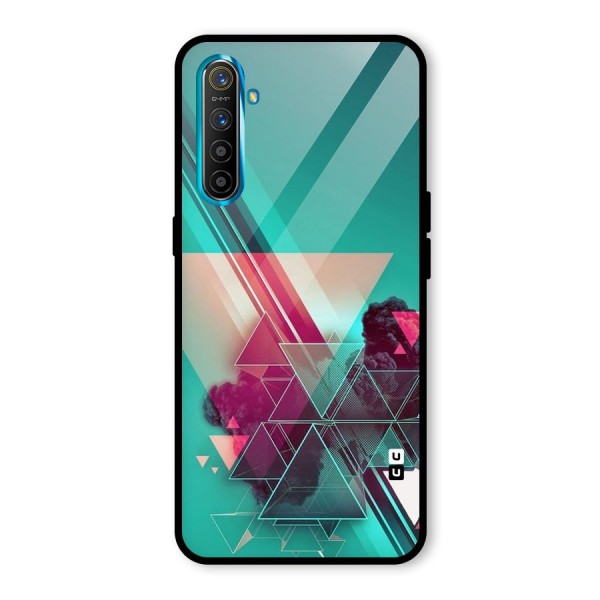 Floroscent Abstract Glass Back Case for Realme XT