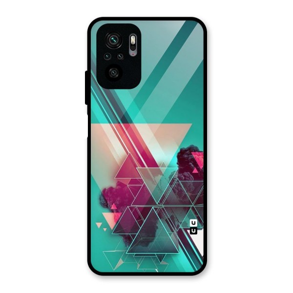Floroscent Abstract Glass Back Case for Redmi Note 10
