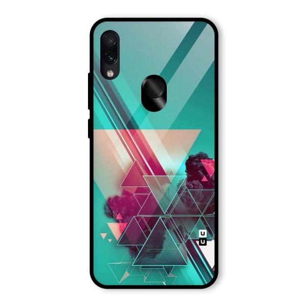 Floroscent Abstract Glass Back Case for Redmi Note 7