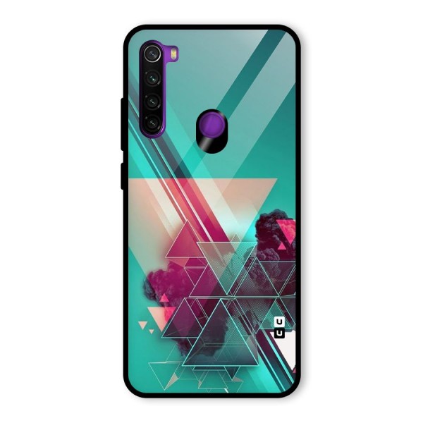Floroscent Abstract Glass Back Case for Redmi Note 8
