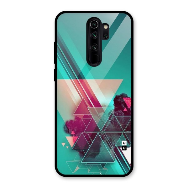 Floroscent Abstract Glass Back Case for Redmi Note 8 Pro