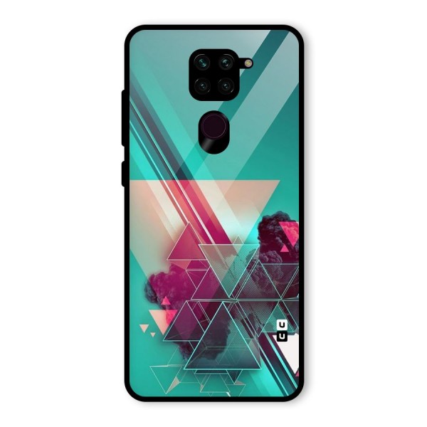 Floroscent Abstract Glass Back Case for Redmi Note 9