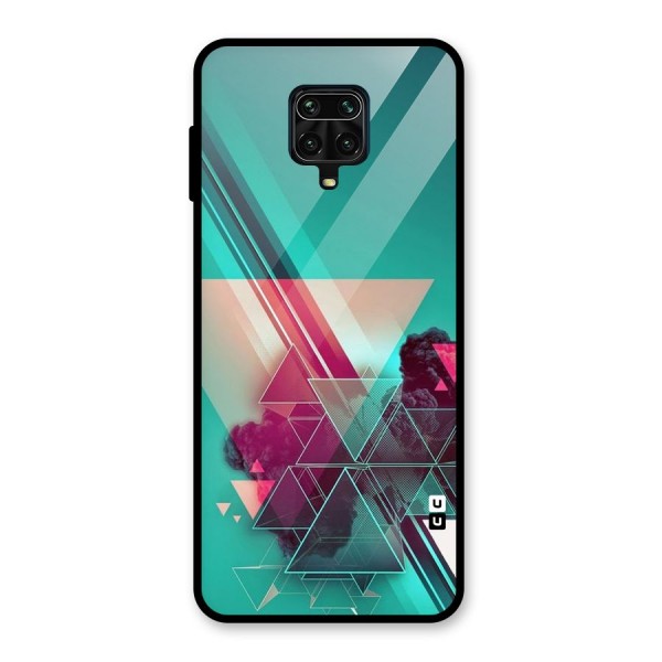 Floroscent Abstract Glass Back Case for Redmi Note 9 Pro