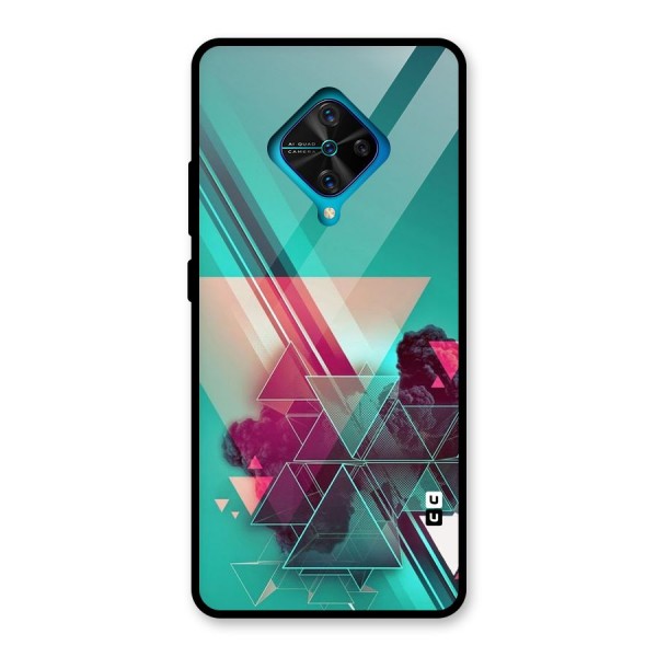 Floroscent Abstract Glass Back Case for Vivo S1 Pro