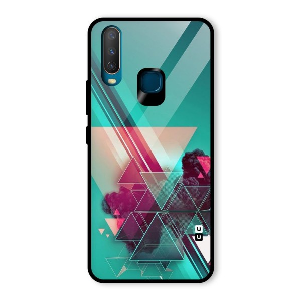 Floroscent Abstract Glass Back Case for Vivo Y12
