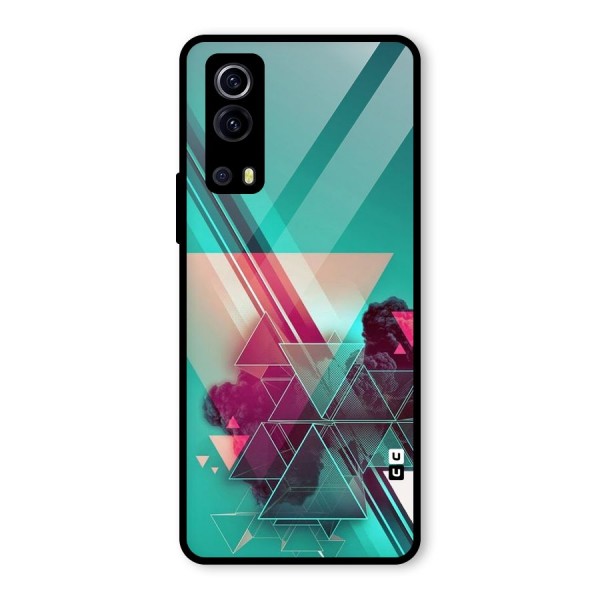 Floroscent Abstract Glass Back Case for Vivo iQOO Z3