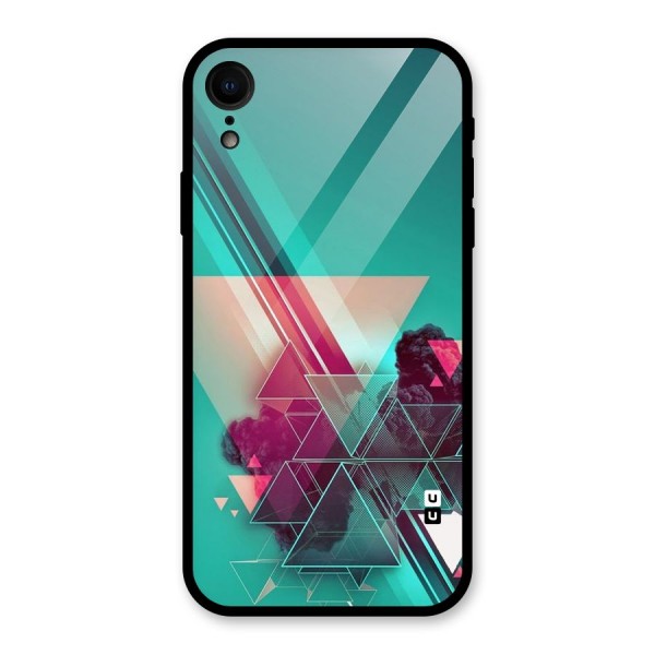 Floroscent Abstract Glass Back Case for XR