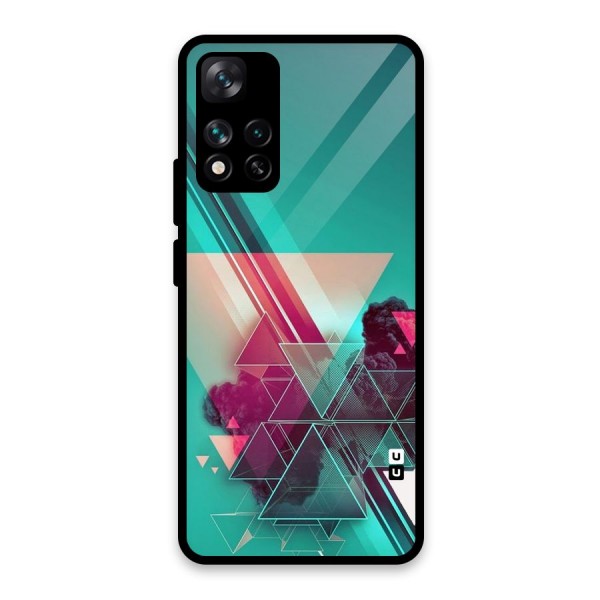 Floroscent Abstract Glass Back Case for Xiaomi 11i HyperCharge 5G