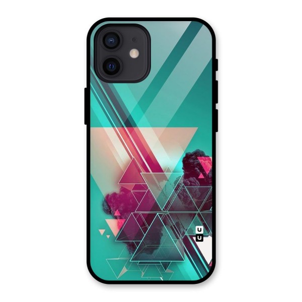 Floroscent Abstract Glass Back Case for iPhone 12