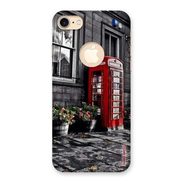 Flower And Booth Back Case for iPhone 7 Logo Cut