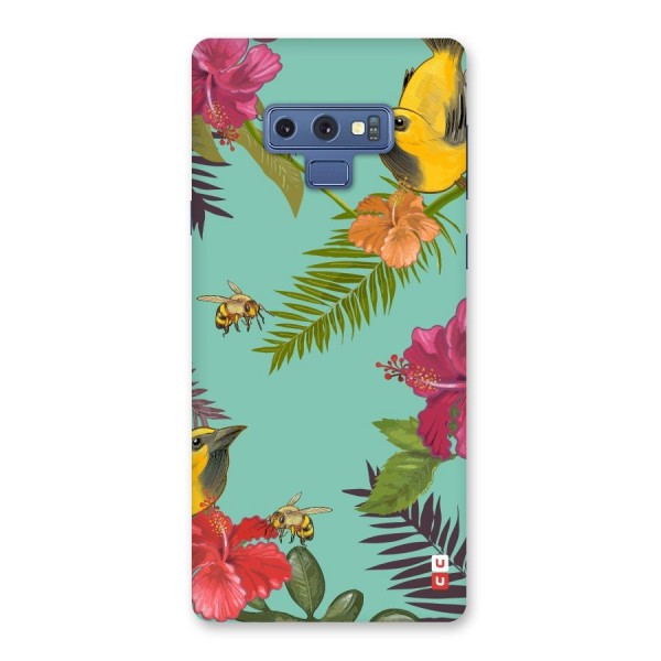 Flower Bird and Bee Back Case for Galaxy Note 9