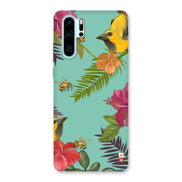 Flower Bird and Bee Back Case for Huawei P30 Pro