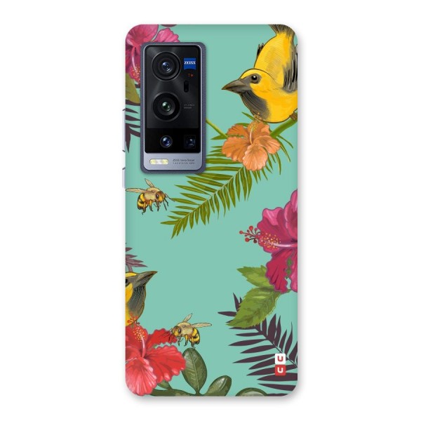 Flower Bird and Bee Back Case for Vivo X60 Pro Plus