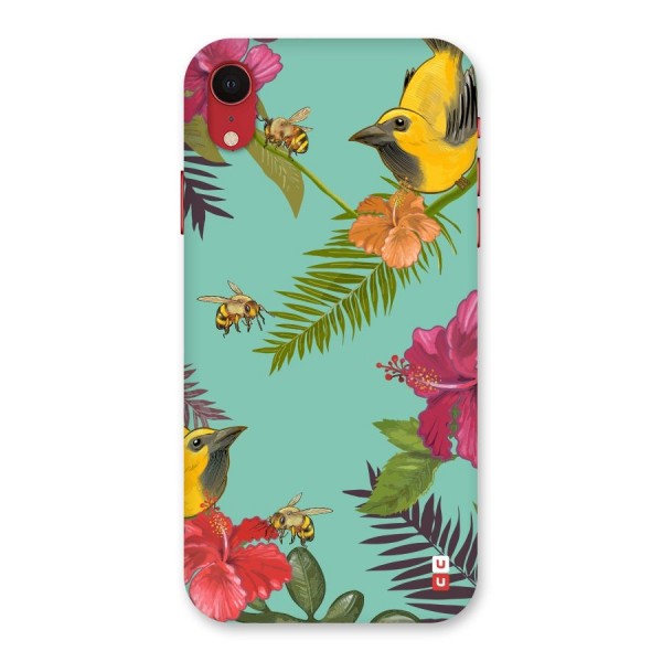 Flower Bird and Bee Back Case for iPhone XR