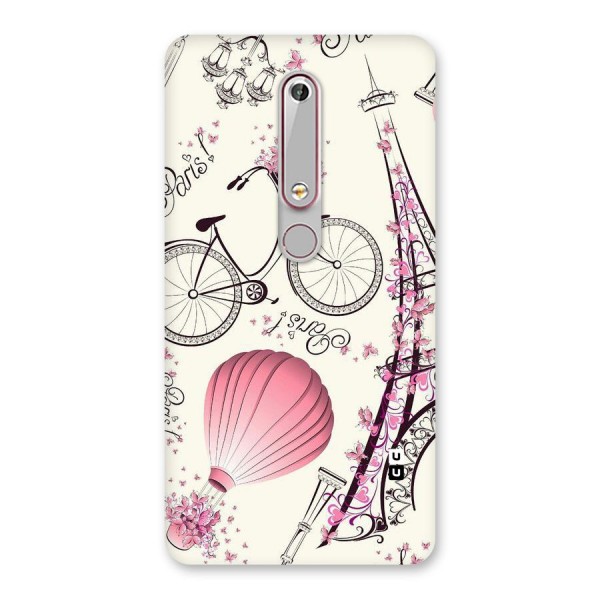 Flower Clipart Design Back Case for Nokia 6.1