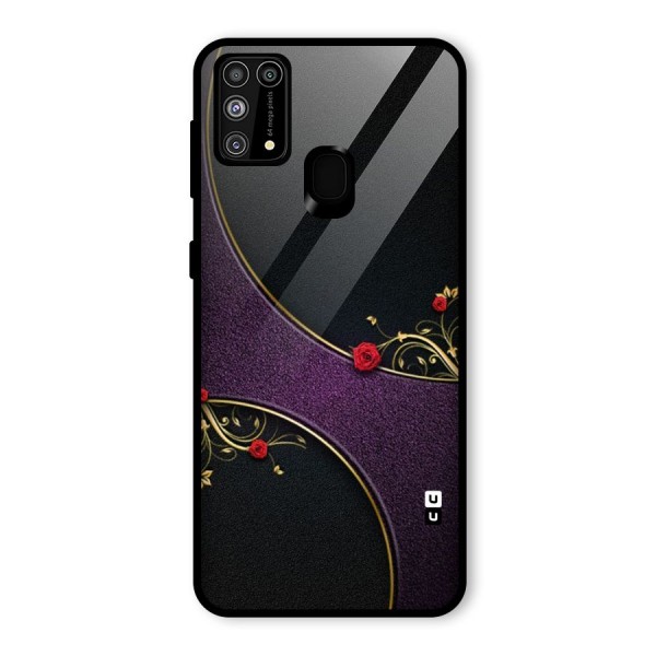 Flower Curves Glass Back Case for Galaxy M31
