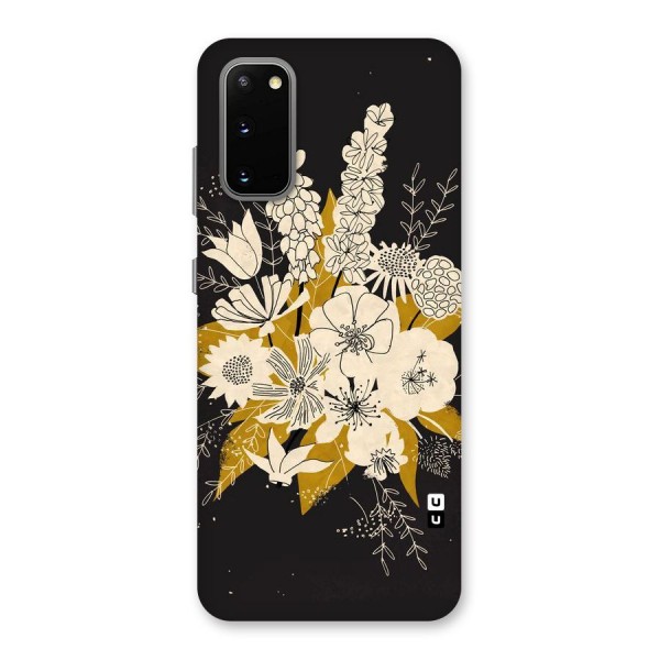 Flower Drawing Back Case for Galaxy S20