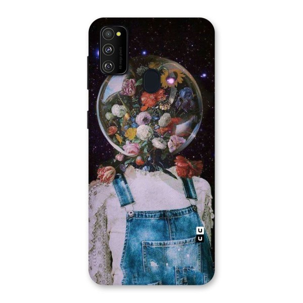 Flower Face Back Case for Galaxy M21