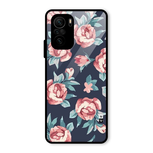 Flowers Painting Glass Back Case for Mi 11X Pro