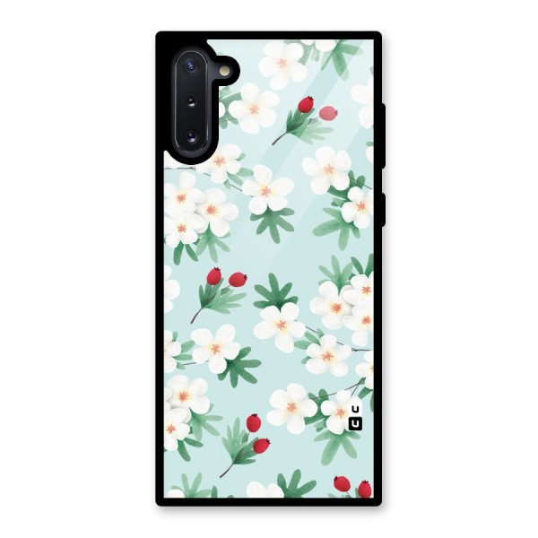 Flowers Pastel Glass Back Case for Galaxy Note 10