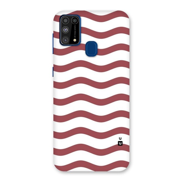 Flowing Stripes Red White Back Case for Galaxy M31