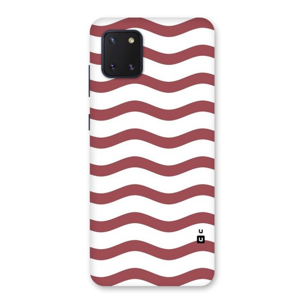Flowing Stripes Red White Back Case for Galaxy Note 10 Lite