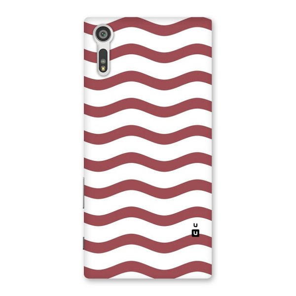 Flowing Stripes Red White Back Case for Xperia XZ