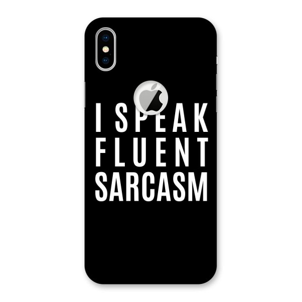 Fluent Sarcasm Back Case for iPhone X Logo Cut
