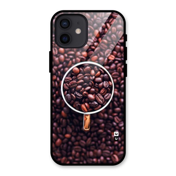 Focus Coffee Beans Glass Back Case for iPhone 12