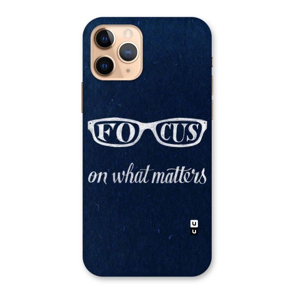 Focus Matters Back Case for iPhone 11 Pro
