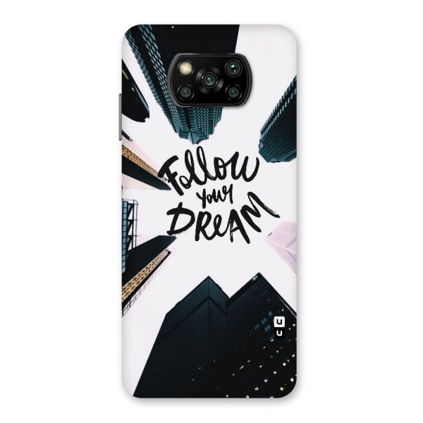 Follow Dream Back Case for Poco X3